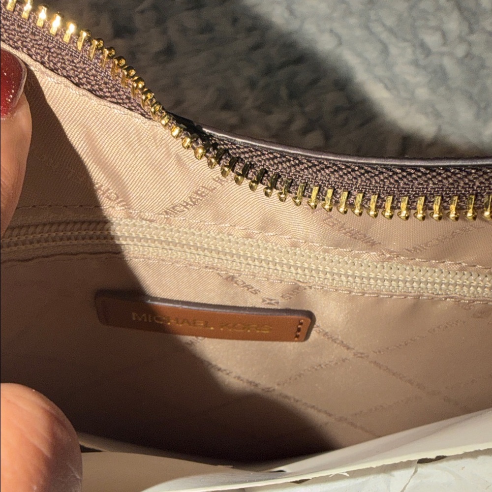 Michael Kors Monogram Brown Hobo Bag - Picture 3 of 3